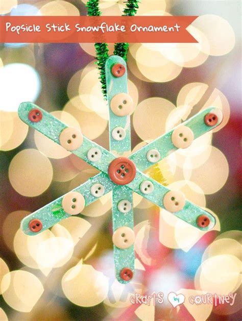 Create Popsicle Stick Snowflake Ornaments For Christmas Manualidades
