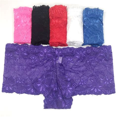 New Pretty Lace Boxer Short Sheer Lace Hipster Hot Knickers Sexy Women