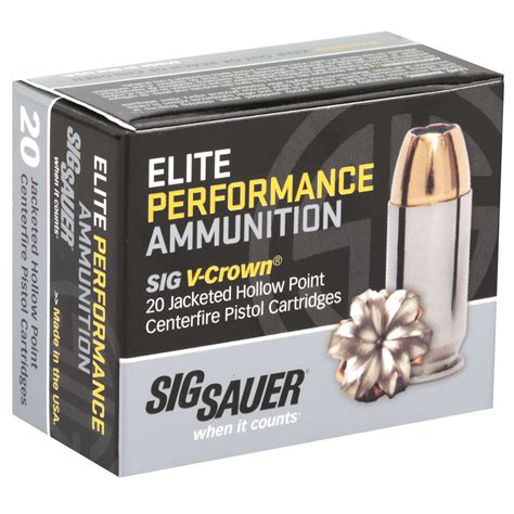Sig Sauer Elite V Crown 9mm Luger 115 Gr Jhp 20 Rounds Maxon Shooter