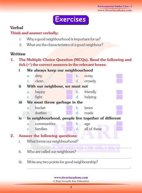 Ncert Solutions For Class Evs Chapter Our Neighbours 58 Off