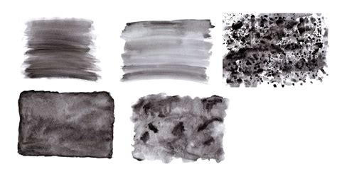 5 Black Watercolor Textures 