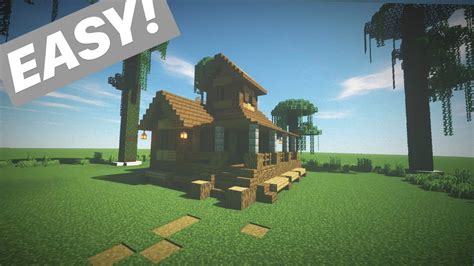 Minecraft Easy Wooden Starter House Youtube