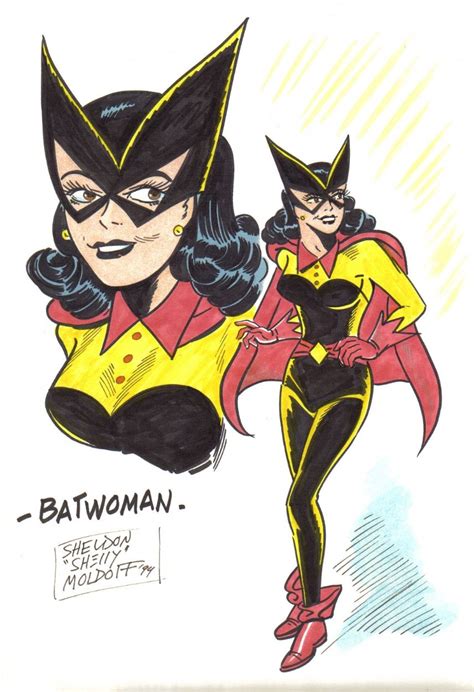 Original Batwoman Art From Sheldon Moldoff Batman Comic Books