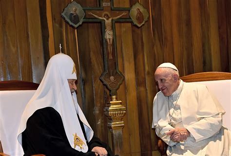 Pope And Russian Orthodox Leader Meet In Historic Step The New York Times
