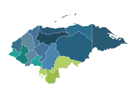 Mapa De Honduras Y Departamentos Mapas Para Colorear Y Dibujar