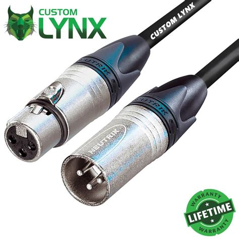 Custom Lynx Neutrik Dmx512 Lighting Control Cable 3 Pin Male Xlr To 3 Pin Female Xlr Custom Lynx