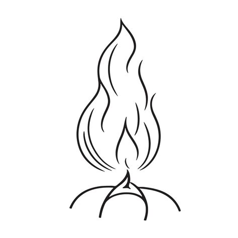Simple Hand Drawn Bonfire Outline In Flat Design 20271214 Vector Art At