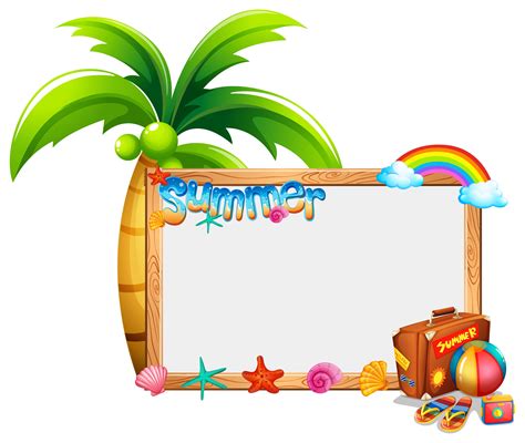 Border Template With Summer Theme 447369 Vector Art At Vecteezy