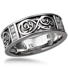 Whether a wide solid band, or a delicate band interlaced with. Mens Infinity Symbol Wedding Bands | at Krikawa