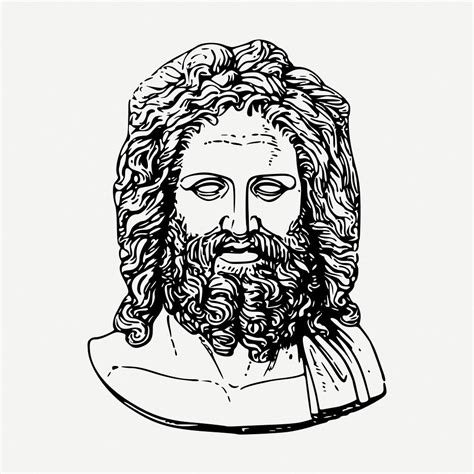 Zeus Clipart Greek God Vintage Free Psd Illustration Rawpixel