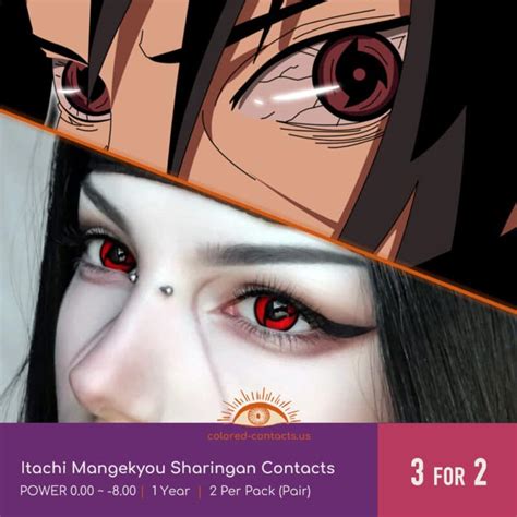 Itachi Mangekyou Sharingan Contacts Colored Contact Lenses Colored