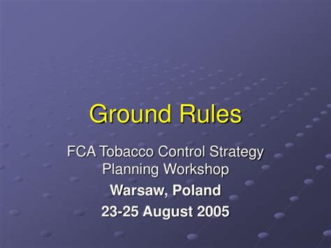 Ppt Ground Rules Powerpoint Presentation Free Download Id