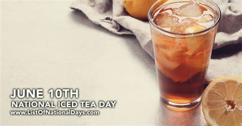 National Iced Tea Day List Of National Days
