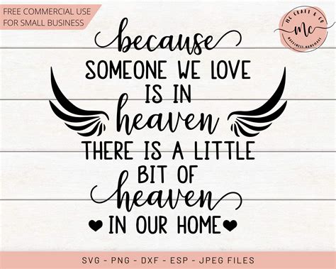 In Loving Memory Svg Because Someone We Love Is In Heaven Etsy
