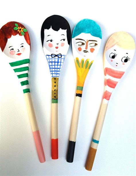 Painted Wood Wooden Spoon Crafts Painted Spoons Spoon Crafts