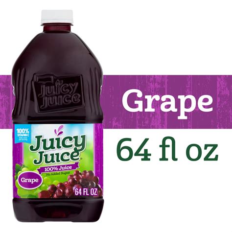 Juicy Juice Grape Juice 100 Juice 64 Fl Oz Bottle