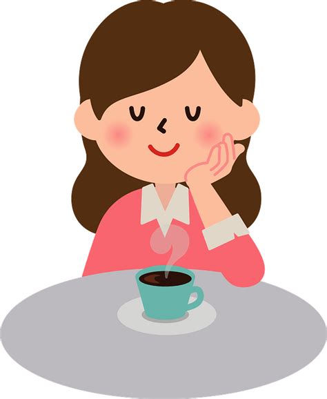 People Drinking Coffee Clipart Images