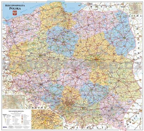 Polsko spediční - nástěnná mapa | NÁSTĚNNÉ MAPY - MapyCZ.cz