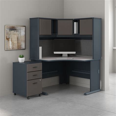 Shop trey desk system with filing cabinets for sale with free shipping. Bush Business Furniture Series A 48W Corner Desk with ...