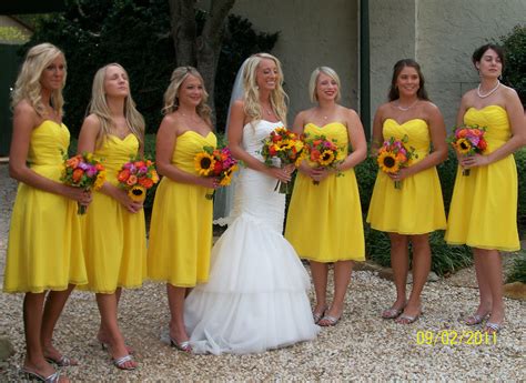 Bright Yellow Bridesmaid Dresses