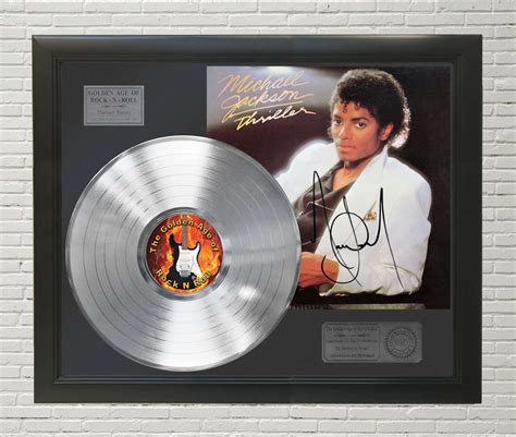 Michael Jackson Thriller Framed Platinum Lp Signature Display M4