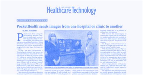 Healthcare Technology Pockethealth Sends Images From One Hospital Or