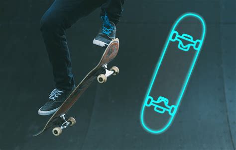 Skateboard Neon Sign Skateboard Art Skateboard Decor Teen Etsy
