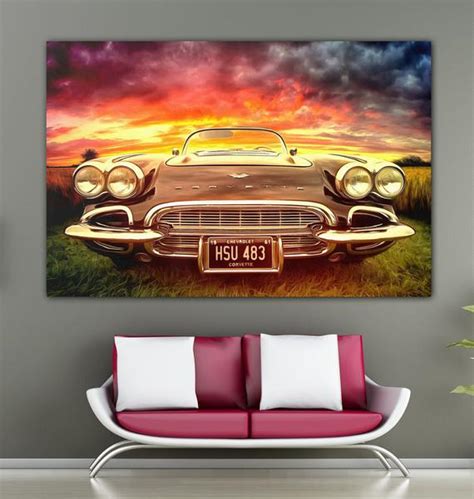 All of our stickers are machine cut from high quality vinyl using the latest technology. Chevrolet Corvette Canvas, Large Poster for Teenage ...