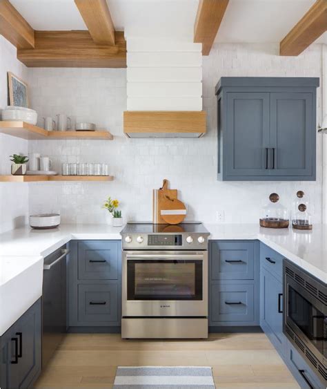 Blue in kitchens is a strong and upcoming trend style. Forever Classic: Blue Kitchen Cabinets | Centsational Style