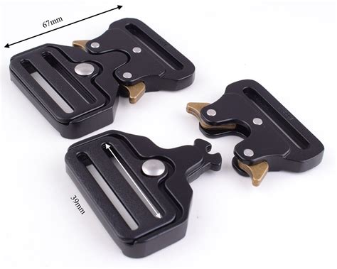39mm44mm Black Metal Side Quick Release Buckle Clip For Etsy