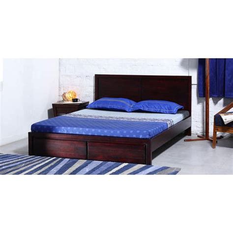 Brown Solid Wood Storage Double Bed For Bedroom With Box At Rs 23999 In Jaipur