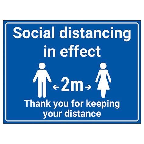 Social Distancing In Effect 2m Thank You Infection Control