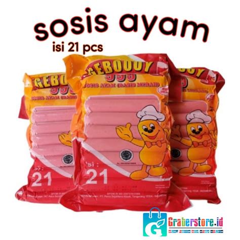 Jual Sosis Basis Sosis Ayam Geboy Merah Isi 21 Baso Sosis Geboooy