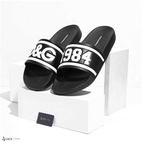 Dolce And Gabbana With Dandg Logo Rubber Slide