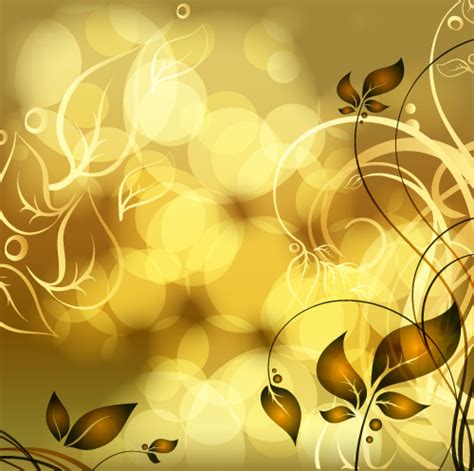 Gold Floral Background