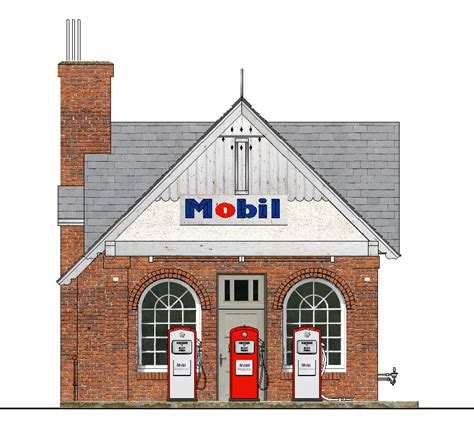 Jeder bastelbogen ist als pdf formart in einer zip archiv gepackt. Historic Gas Station in H0 as free download | Model ...