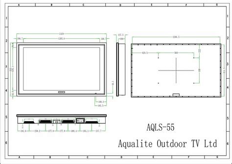 Outdoor Tv Sizes Tv Screen Dimensions And Technical Drawing