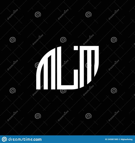 Mlm Letter Logo Design On Black Background Mlm Creative Initials