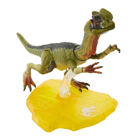 Jurassic World Amber Collection Dilophosaurus 6 In Collectible Dinosaur Action Figure With