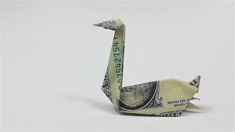 Money Origami Swan Tutorial Version 2 John Montroll Youtube