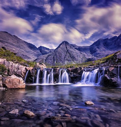 Waterfalls Landscape Beautiful Waterfalls Landscape Skye Scotland