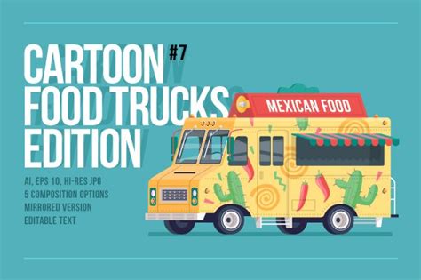 La fonda owner marty garcia, says the move was inspired in part by the popularity of food trucks on cable television. Cartoon Food Truck - Mexican Cuisine | Custom-Designed ...