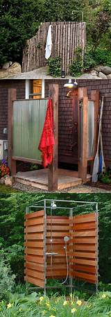 Outdoor bathroom diy could be your inspirations in making a unique and creative bathroom; 32 Beautiful DIY Outdoor Shower Ideas ( for the Best Summer Ever ) - A Piece of Rainbow
