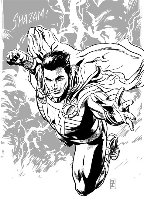 Captain Marvel Shazam By Patrick Zircher Dc Comics Artist Captain