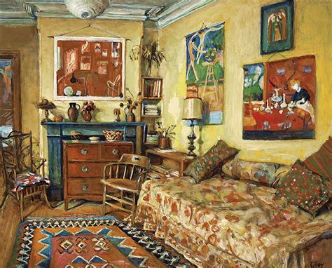 The Yellow Room Oil On Board C1991 Margaret Olley Yellow Room