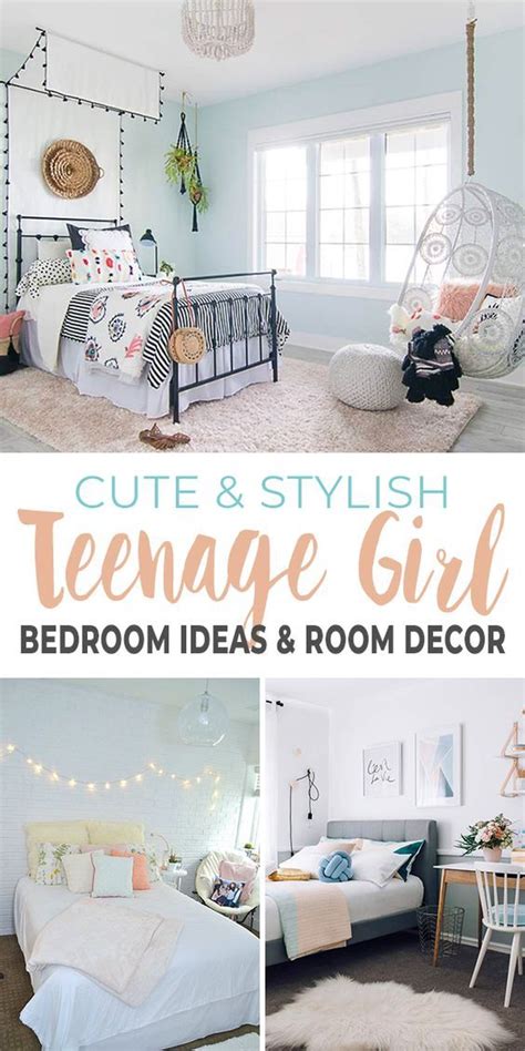 A Collage Of Teenage Girl Bedroom Ideas And Room Decor With Text