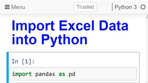 Import Excel Data File Into Python Pandas Read Excel File Youtube