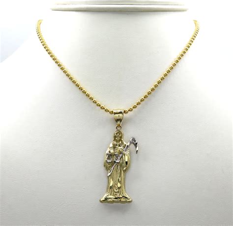 Weveni alloy halloween grim reaper necklace gold silver plated skull pendant jewelry gift for women girls 5.0 out of 5 stars 2 $10.99 $ 10. Buy 10k Two Tone Gold Medium Grim Reaper Pendant Online at SO ICY JEWELRY