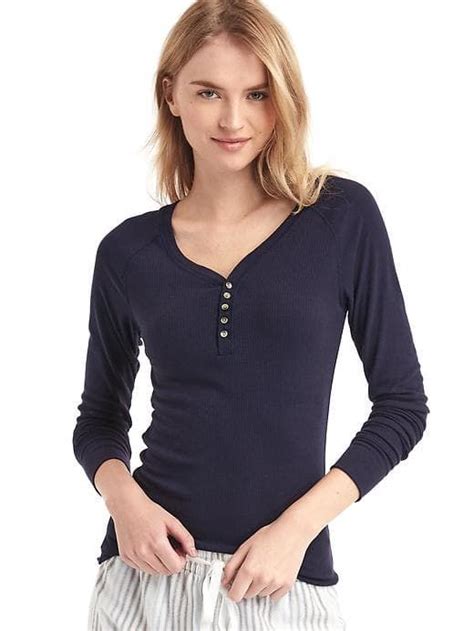 Gap Ribbed Long Sleeve Henley Long Sleeve Henley Her Style Style