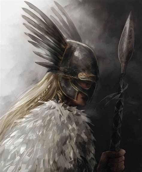 Cognate to old english wælcyrge. The Valkyrie - #historical #odin #wolf #asatru #norse # ...
